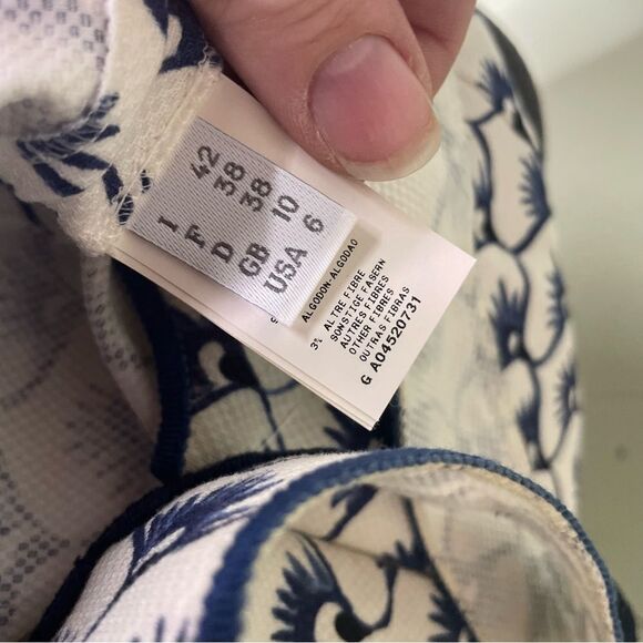 Philosophy di Alberta Ferretti White Blue Sleeveless Sheath Dress Size 6 US - Picture 4 of 6